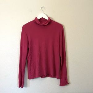 Vintage hot pink turtleneck top